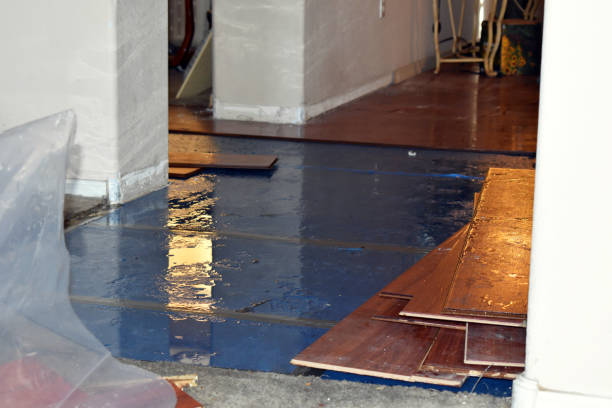 Professional Burst Pipe Cleanup technician working in Flushing, NY
